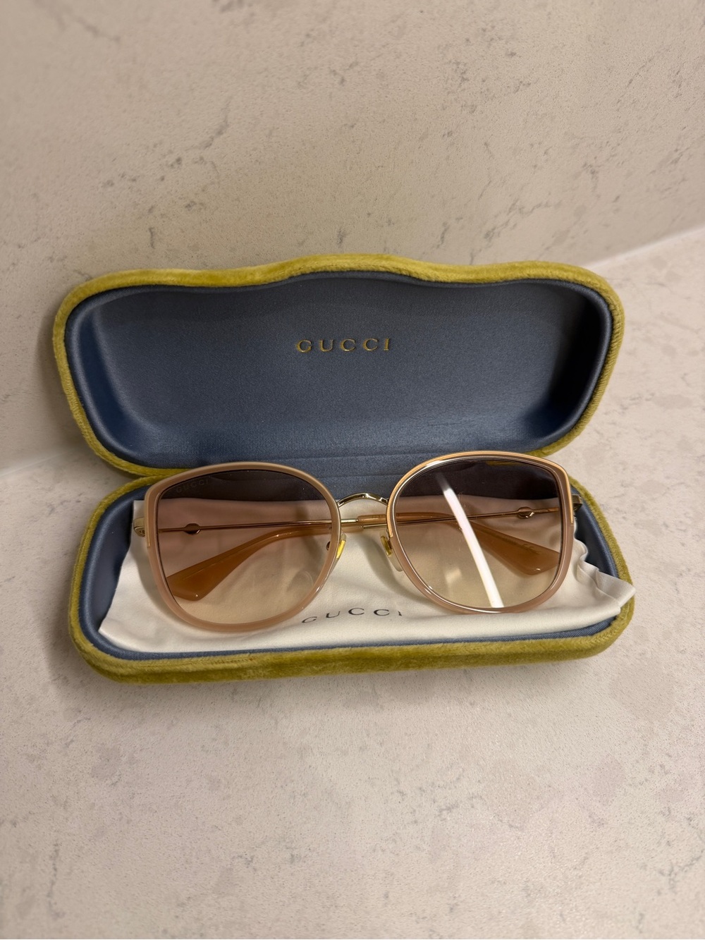 Gucci Oversized Pink Gradient Sunglasses